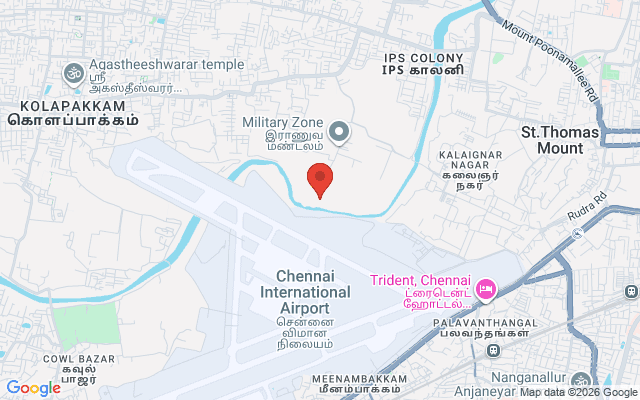 Padma Ambulance Service location map for Alandur, Chennai