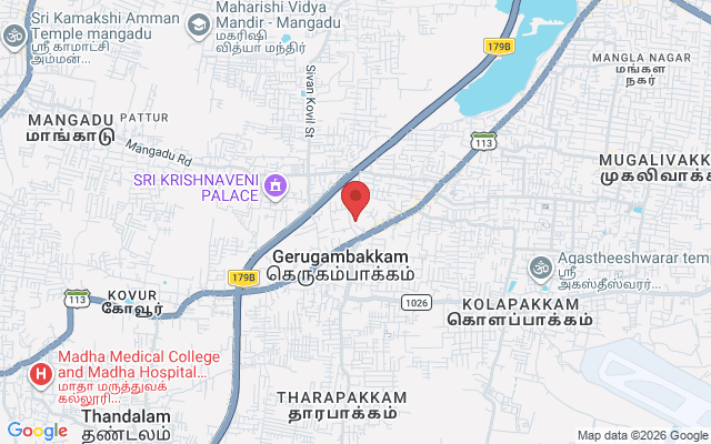 Padma Ambulance Service location map for Chembarambakkam, Chennai