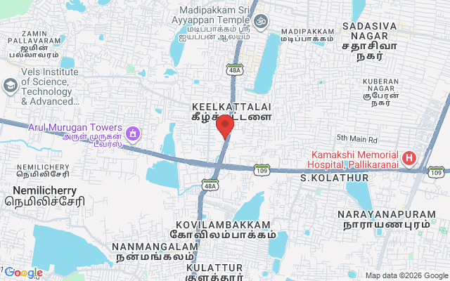 Padma Ambulance Service location map for Chengalpattu, Chennai
