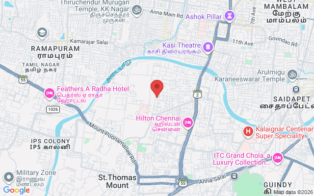 Padma Ambulance Service location map for Defence Colony, Chennai