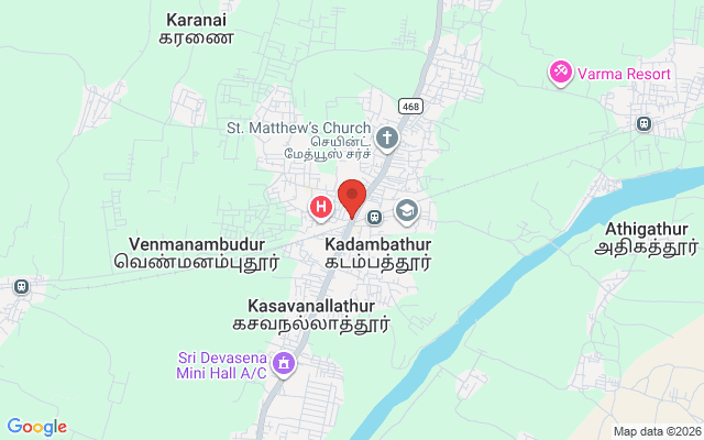 Padma Ambulance Service location map for Kadambathur, Chennai