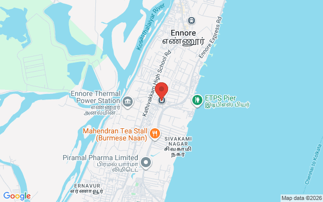 Padma Ambulance Service location map for Kathivakkam, Chennai