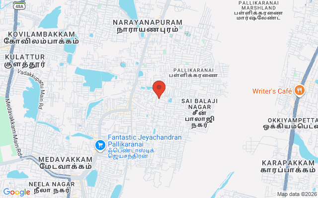 Padma Ambulance Service location map for Pallikaranai, Chennai