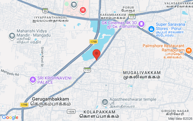 Padma Ambulance Service location map for Sriperumbudur, Chennai
