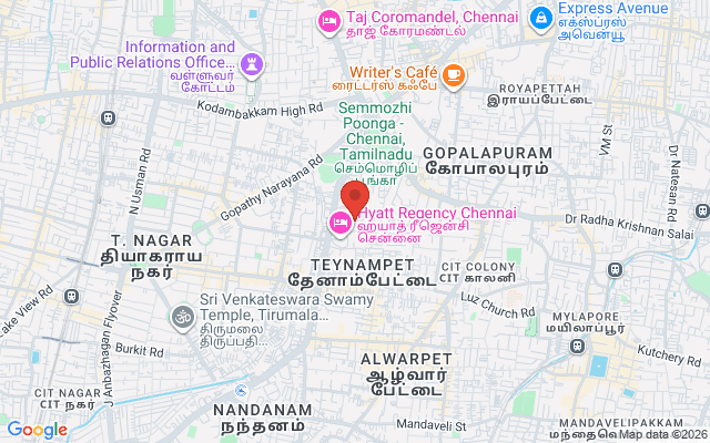 Padma Ambulance Service location map for Teynampet, Chennai